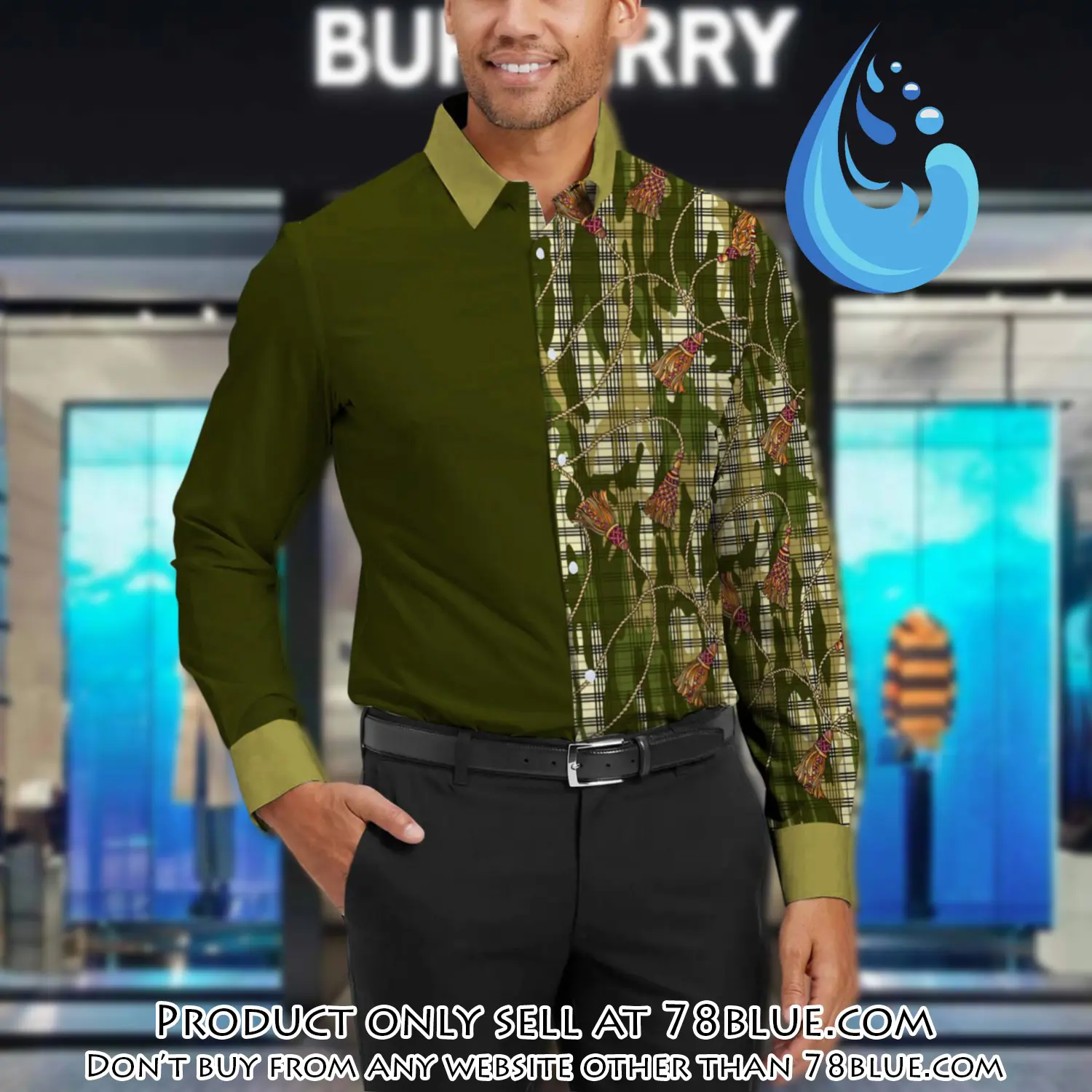 Burberry long sleeves button down shirt for elegant men lsb1008 78b1715635